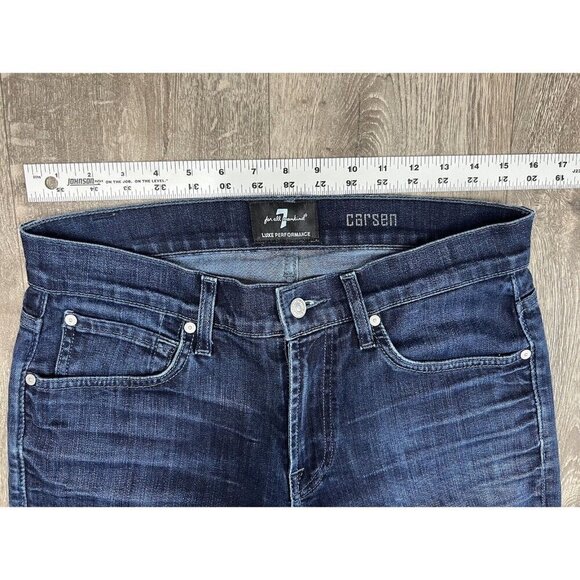SEVEN 7 FOR ALL MANKIND Men’s Carson Luxe Performance Jeans Dark Wash Size 30 - Picture 6 of 12
